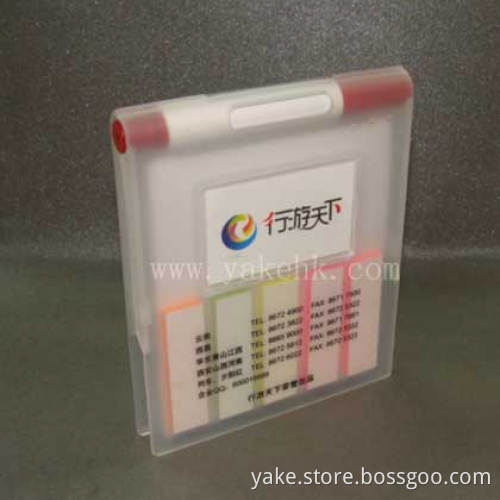 memo book and pen